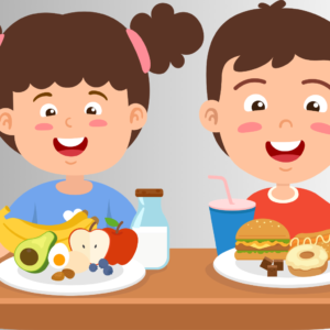 Alimentação saudável e não saudável